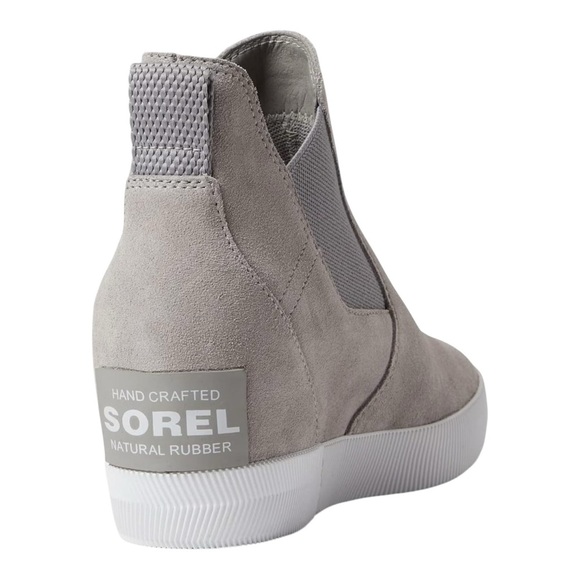 Sorel Out N About Slip-On Wedge Suede Boots Quarry White Size 7.5 – NWOT - Picture 3 of 6